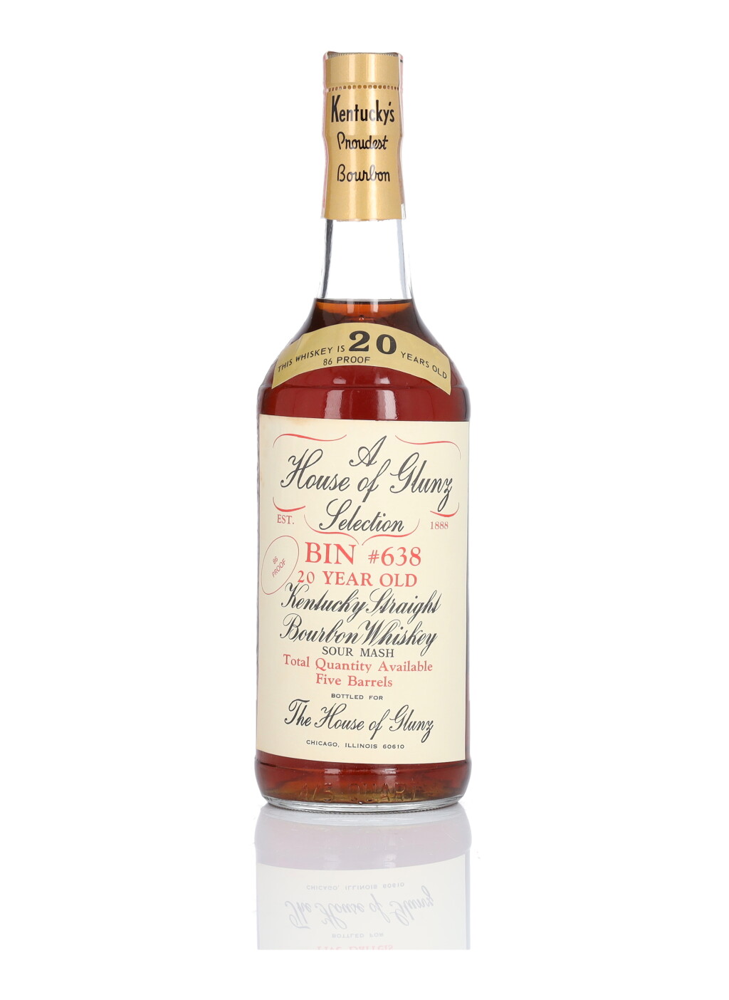 View full screen - View 1 of Lot 364. Hoffman Distillery 20 Year Old Kentucky Straight Bourbon House of Glunz 86 Proof (1 BT 4/5QT).