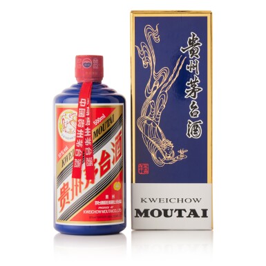 View full screen - View 1 of Lot 5142. 2019年產 "飛天牌"貴州茅台酒 - 藍茅 小批量勾兌 Kweichow Flying Fairy Moutai Blue Bottle Small Batch 2022 (1 BT50).