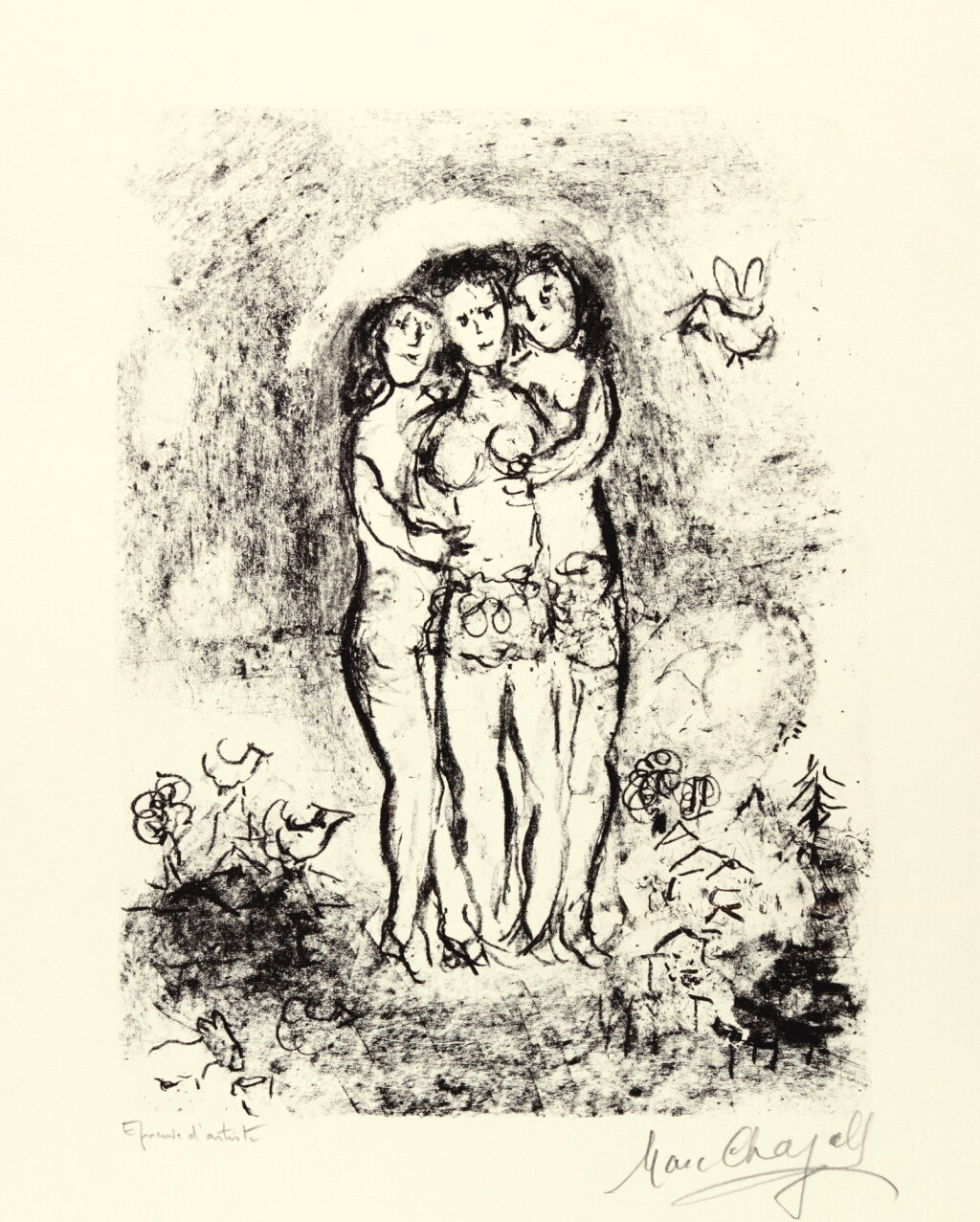 View full screen - View 1 of Lot 82. MARC CHAGALL | LES TROIS NUS (M. 1028).