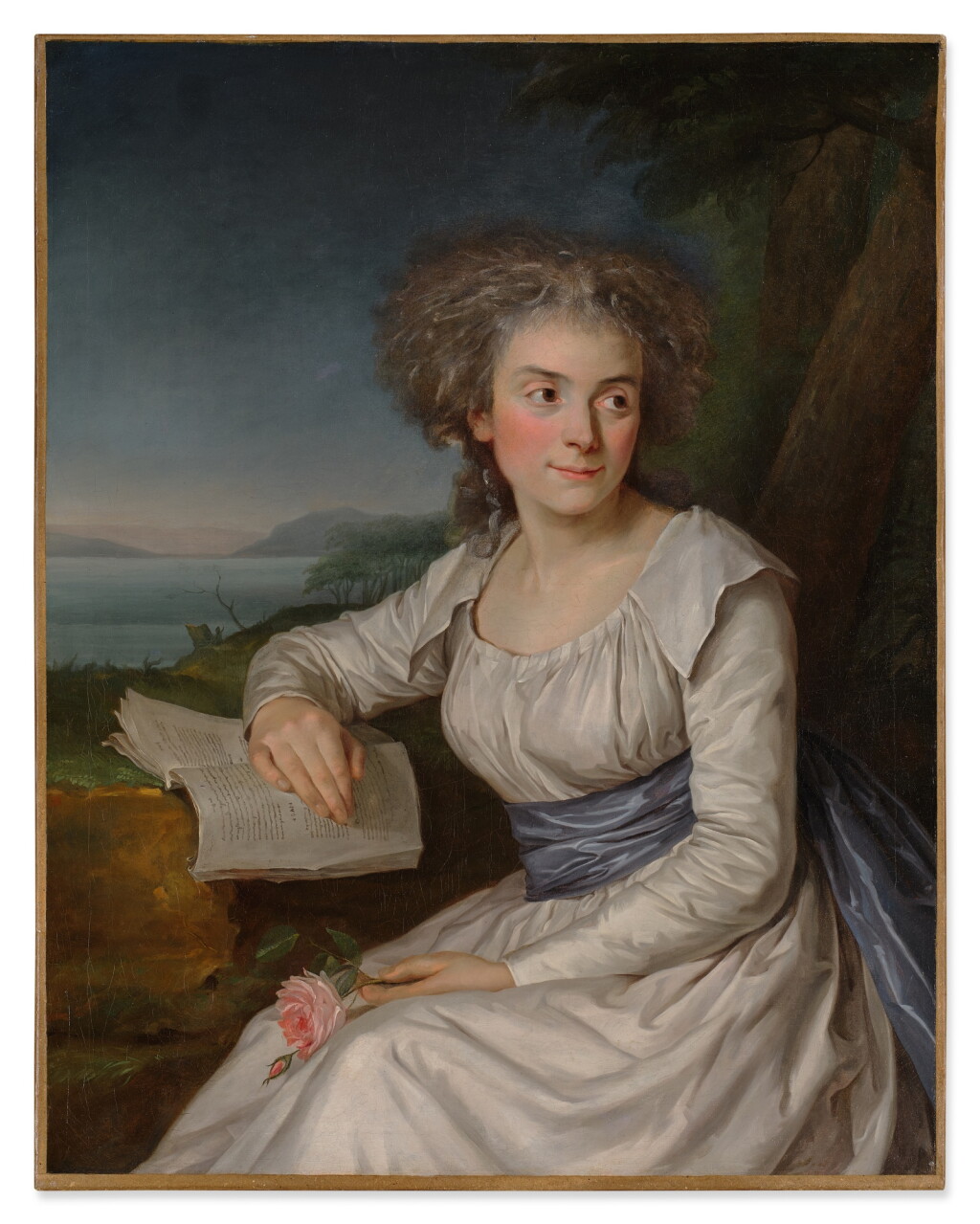 View full screen - View 1 of Lot 492. Portrait of the Countess de Lameth, née Marie-Anne Picot .