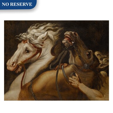 View full screen - View 1 of Lot 17. A study of two horses.