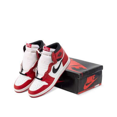 View full screen - View 1 of Lot 11. Michael Jordan ‘Player Sample’ 1985 Air Jordan 1 | Sizes 13 & 13.5.
