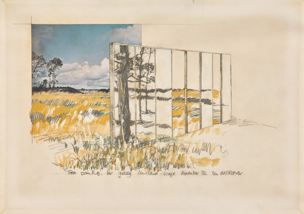 View full screen - View 1 of Lot 180. Tree Painting for Grassy Lowland-scape.