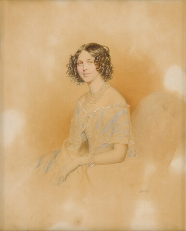 View full screen - View 1 of Lot 313. Portrait of a Young Lady, Seated.
