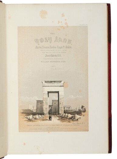 View full screen - View 1 of Lot 1080. Roberts, David | First quarto edition of The Holy Land.