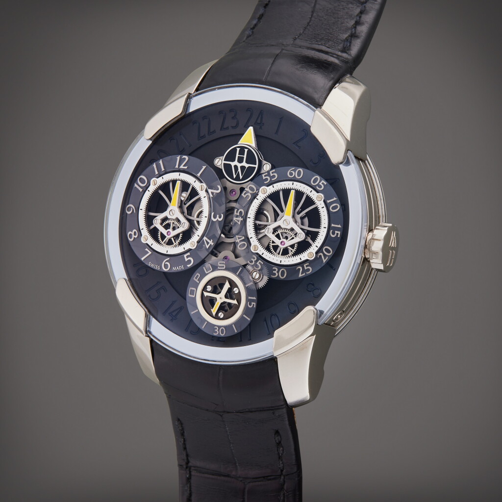 View full screen - View 1 of Lot 162. Opus X | A limited edition white gold dual time wristwatch with power reserve indication, Developed with Jean-François Mojon, Circa 2010.