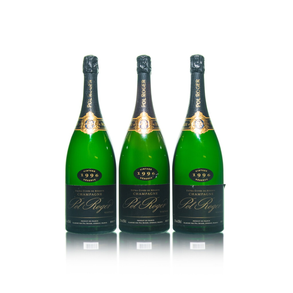 View full screen - View 1 of Lot 198. Pol Roger, Brut 1996 (3 MAG).
