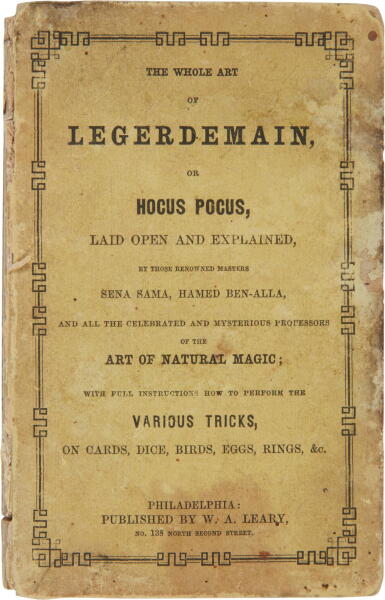 View full screen - View 1 of Lot 401. (Legerdemain) | The art of natural magic.