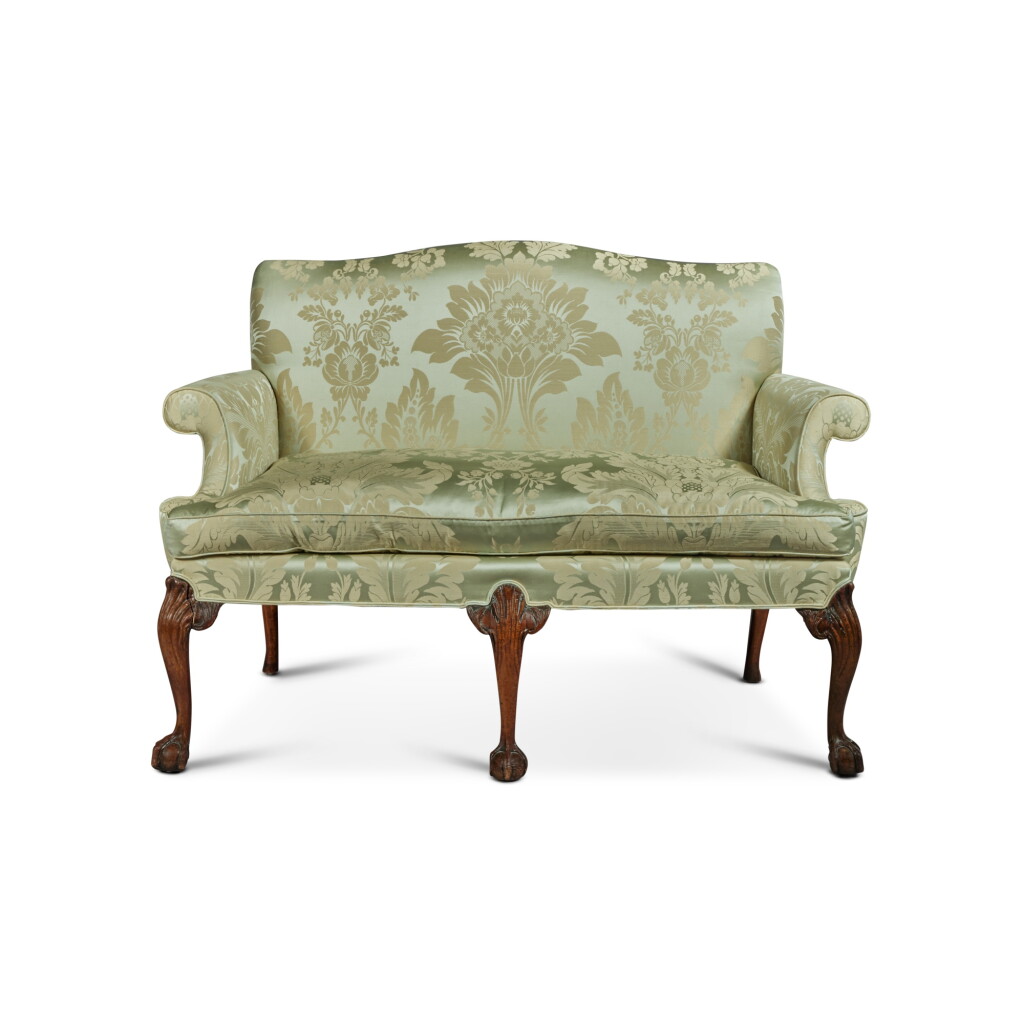 View full screen - View 1 of Lot 112. A George II Upholstered Walnut Settee, Circa 1740.