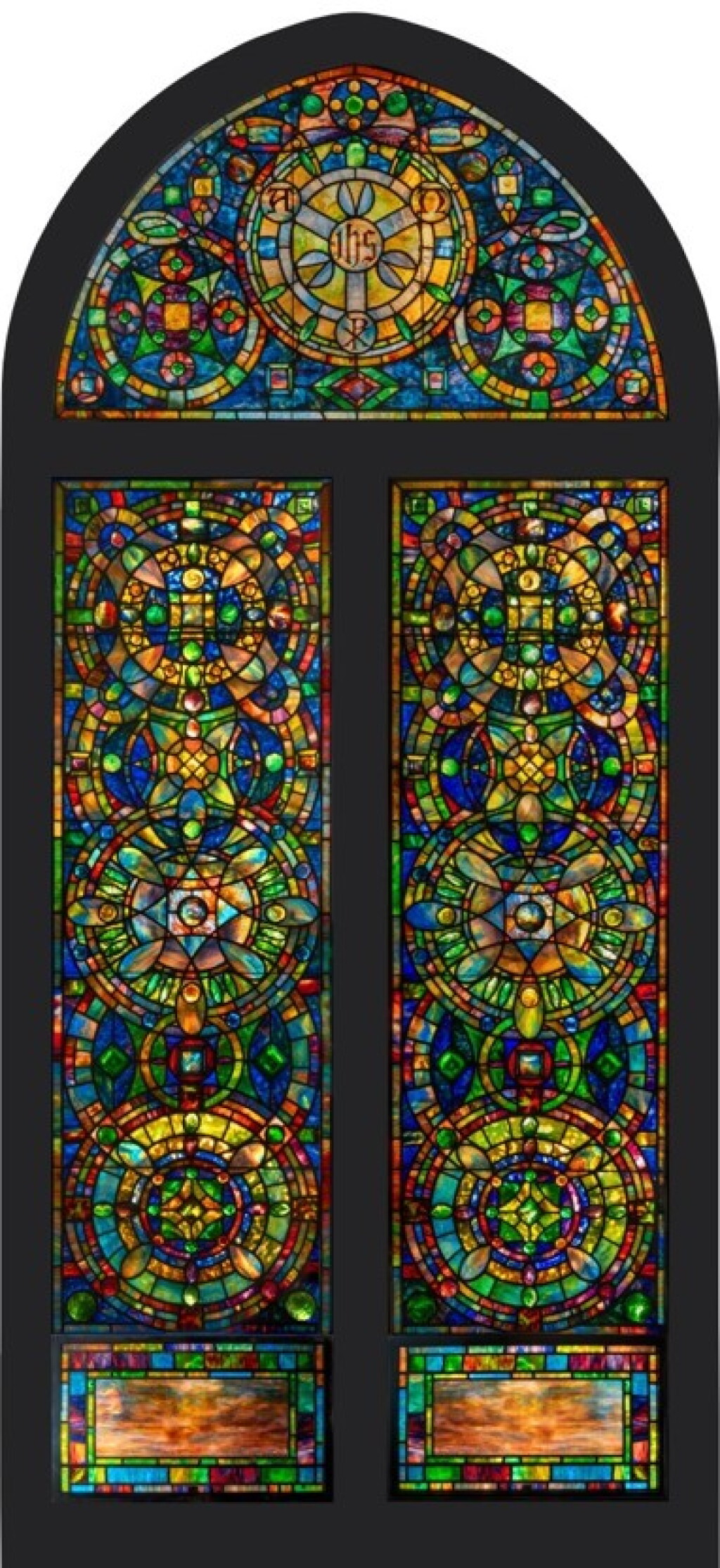 View full screen - View 1 of Lot 223. The Thomas Memorial "Medallion" Window.