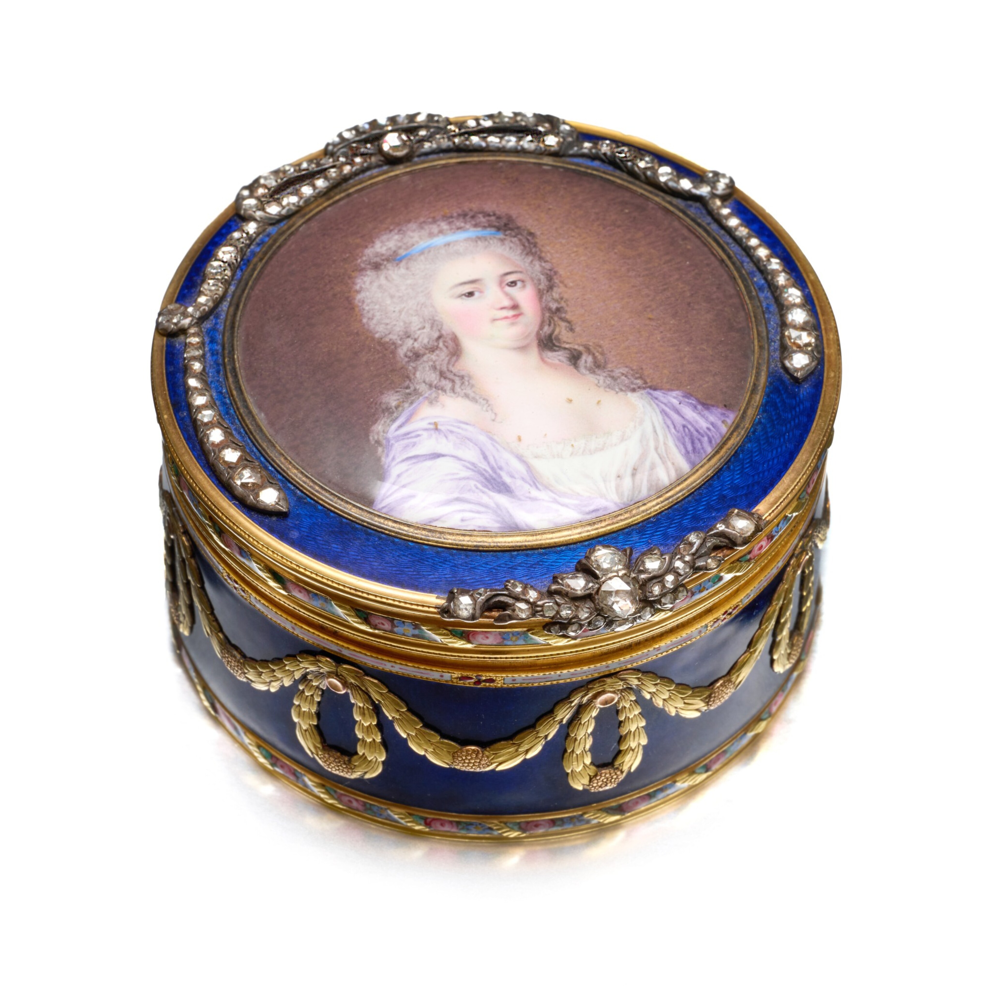 A gold, enamel and ivory boite-à-miniature, 19th century in earlier A gold, enamel and ivory boite-à-miniature, 19th century in earlier