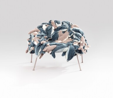 View full screen - View 1 of Lot 28. Chaise Dolphins and Sharks.