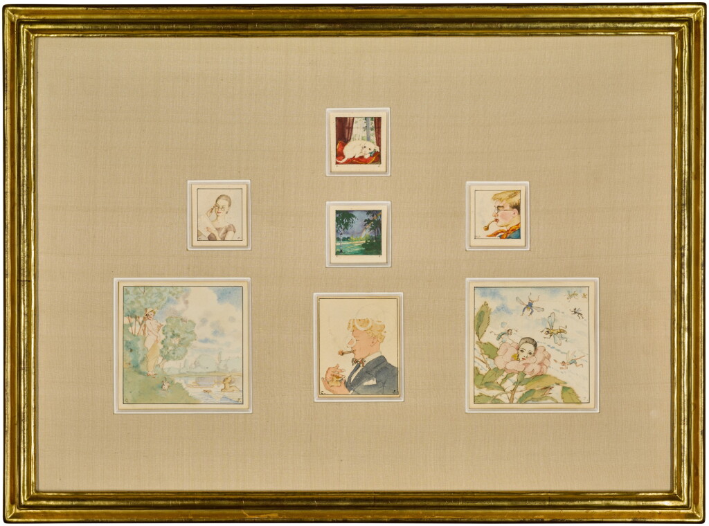 View full screen - View 1 of Lot 116. Menu Cards with Vignettes (Seven Works).