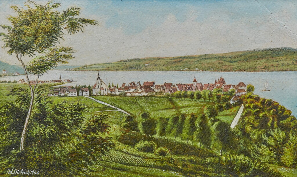 View full screen - View 1 of Lot 41. Blick auf Steckborn und Mammern, 1940.