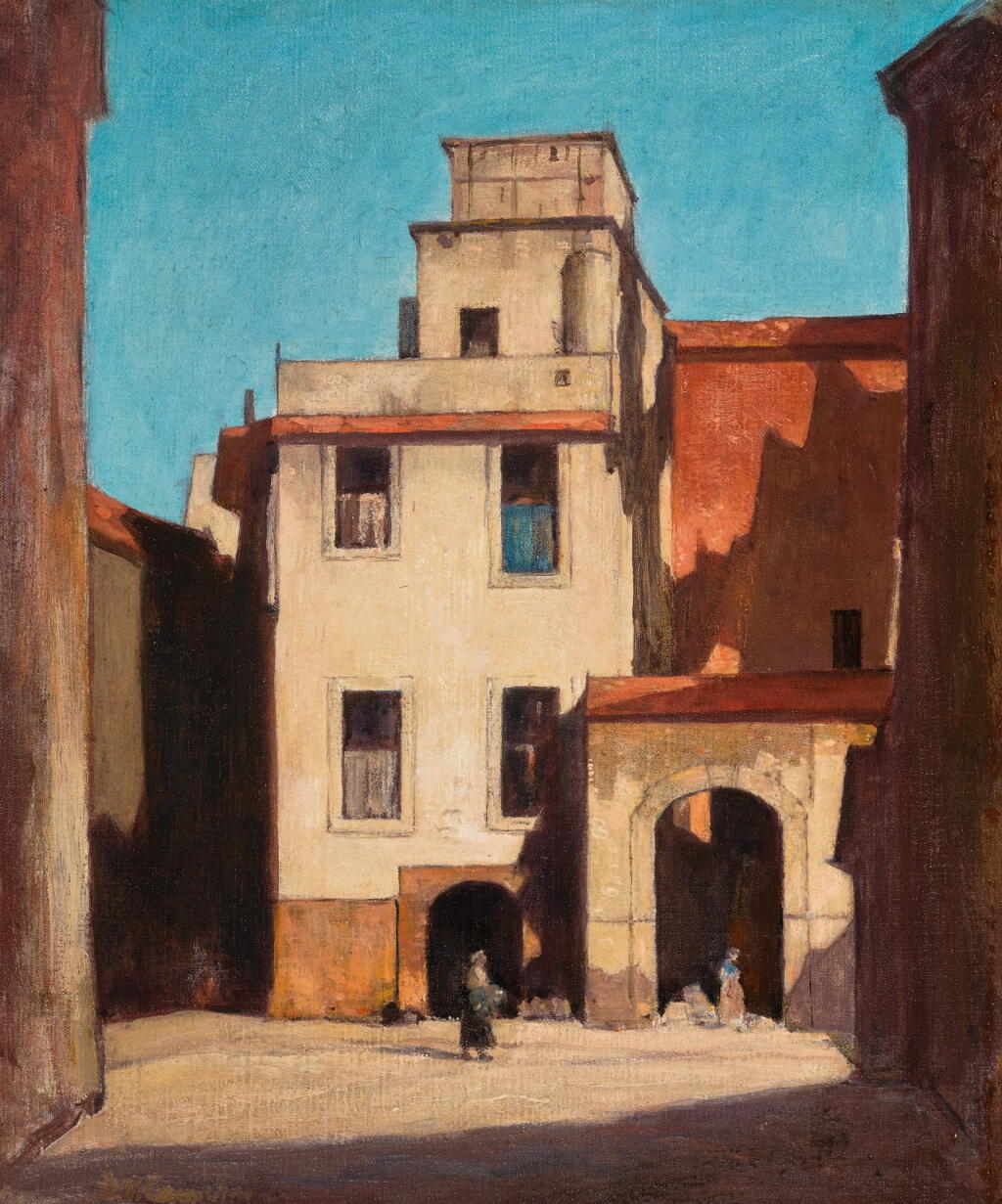 View full screen - View 1 of Lot 31. SIR DAVID YOUNG CAMERON, R.A., R.S.A., R.W.S. | PIETROS, ROME.
