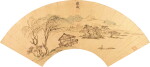 錢穀 水閣閒情|Qian Gu, Pavilion by Riverside