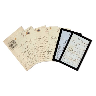 View full screen - View 1 of Lot 336. Queen Victoria | Seven autograph letters signed, to the Hon. Caroline Lyttelton, 1850-73.