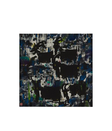 View full screen - View 1 of Lot 9058. 李付元 Li Fuyuan | 五頭羊 Five Goats.