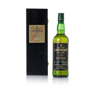 View full screen - View 1 of Lot 8204. Laphroaig 25 Year Old Cask Strength 45.1 abv NV (1 BT70).