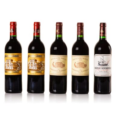 View full screen - View 1 of Lot 189. Pavillon Rouge 1992 & Château Ducru Beaucaillou 1992 & Château Beychevelle 1997 (5 BT).