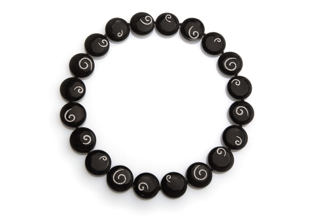 View full screen - View 1 of Lot 7. Onyx and diamond necklace, Michele della Valle.