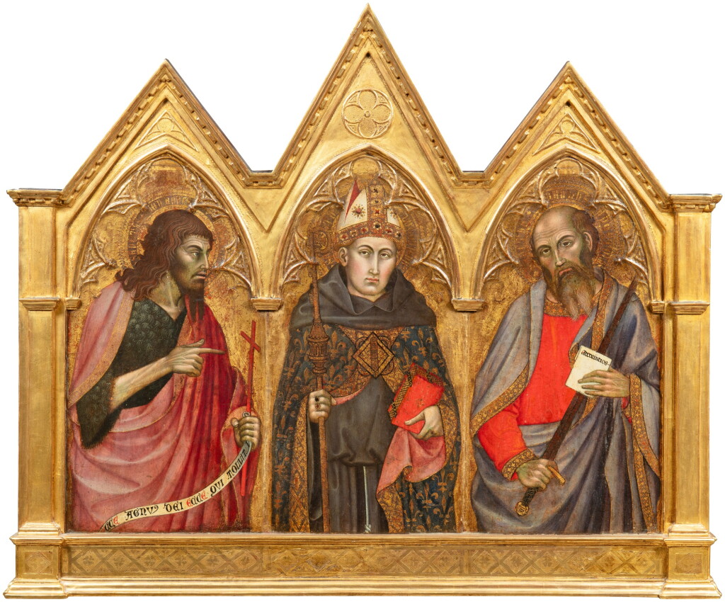View full screen - View 1 of Lot 4. Saints John the Baptist, Louis of Toulouse, and Paul | Saints Jean-Baptiste, Louis de Toulouse et Paul .