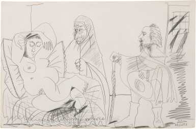 View full screen - View 1 of Lot 171. Mousquetaire et courtisane.