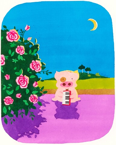 View full screen - View 1 of Lot 6003. 麥家碧@麥兜美術室,我和我,在月暈下 | Alice Mak @ McDull Artroom, Me and I, under the moon.