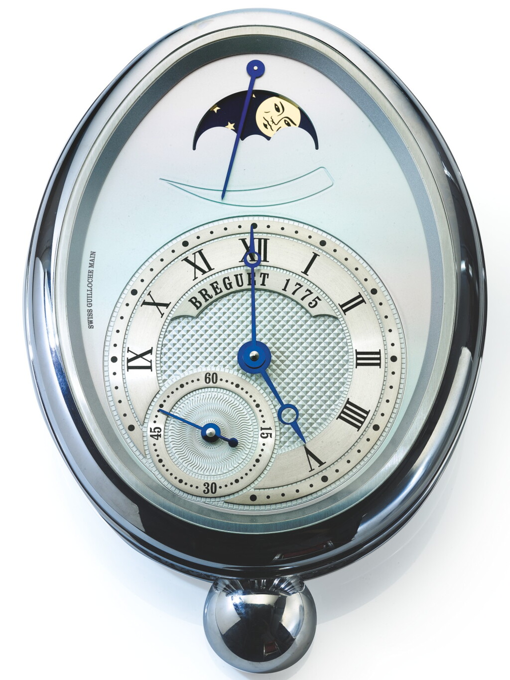 View full screen - View 1 of Lot 104. BREGUET | A STAINLESS STEEL WALL CLOCK CIRCA 2010.