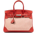 Limited Edition Sanguine Swift and Toile Ghillies Birkin 35 Palladium Hardware, 2014