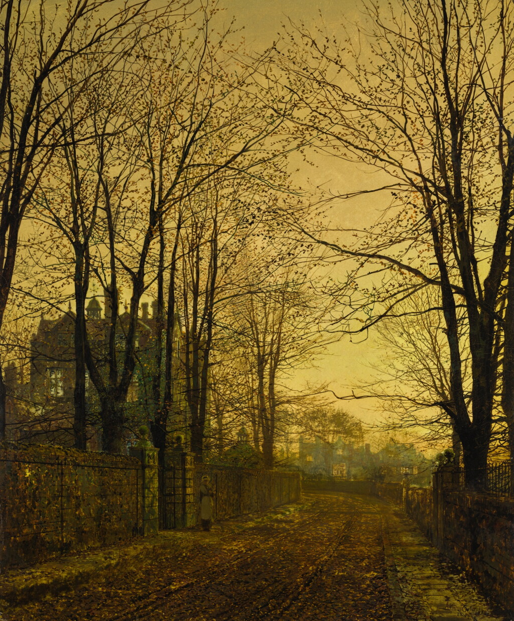View full screen - View 1 of Lot 29. JOHN ATKINSON GRIMSHAW | OCTOBER AFTERGLOW.