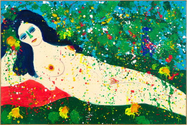 View full screen - View 1 of Lot 2006. Walasse Ting 丁雄泉 | Do you like spring 你喜歡春天嗎.