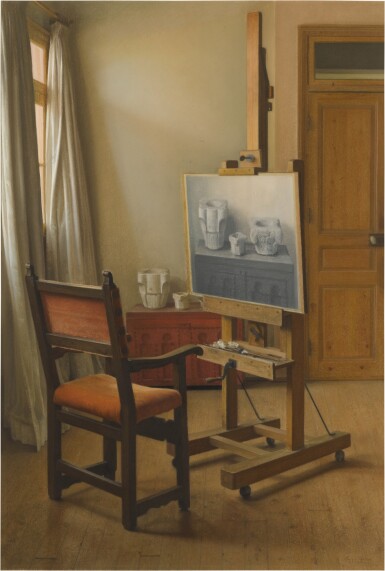 View full screen - View 1 of Lot 485. Studio Interior (Interior con caballete).