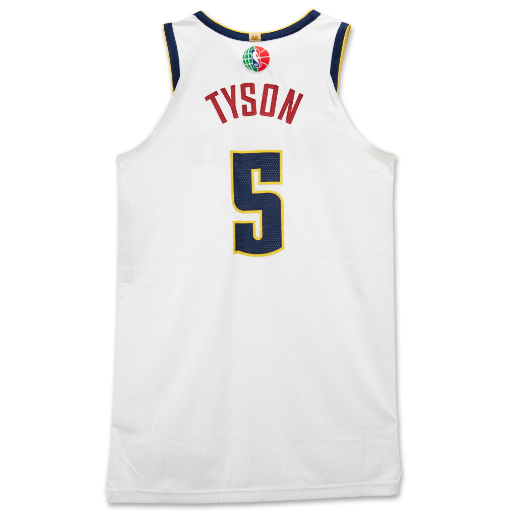 View full screen - View 1 of Lot 94. Hunter Tyson Denver Nuggets 'Abu Dhabi Games' 2024-2025 Game Worn Association Edition Jersey.