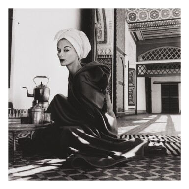 View full screen - View 1 of Lot 46. IRVING PENN | 'WOMAN IN PALACE (MARRAKECH, MOROCCO, LISA FONSSAGRIVES-PENN)'.