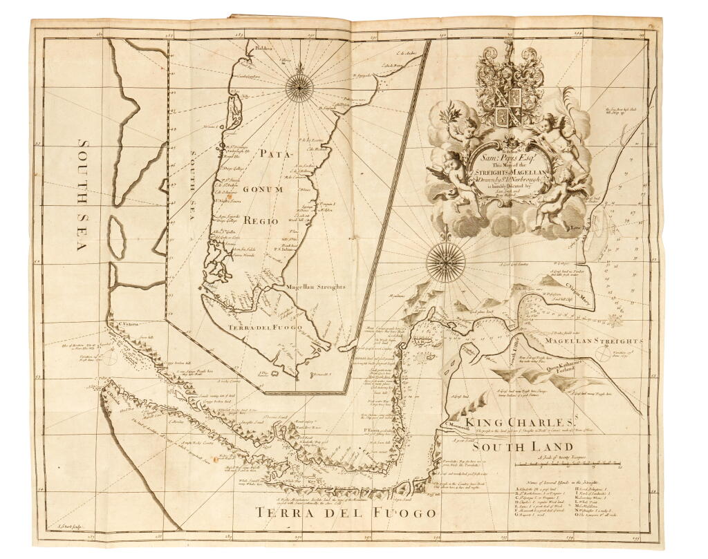 View full screen - View 1 of Lot 198. Narborough, Sir John, et al. | First edition of this significant collection of voyages, probably edited by Sir Tancred Robinson.
