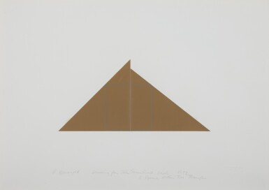 View full screen - View 1 of Lot 121. A Square Within Two Triangles (Drawing for Silk Screen Print Basel).