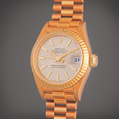 View full screen - View 1 of Lot 310. Reference 69178 Datejust | A yellow gold automatic wristwatch with date and bracelet, Circa 1995.