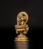 A gilt-copper figure of Hevajra, Nepal or Tibet, 14th / 15th century | 尼泊爾或藏西 十四 / 十五世紀 鎏金銅喜金剛像