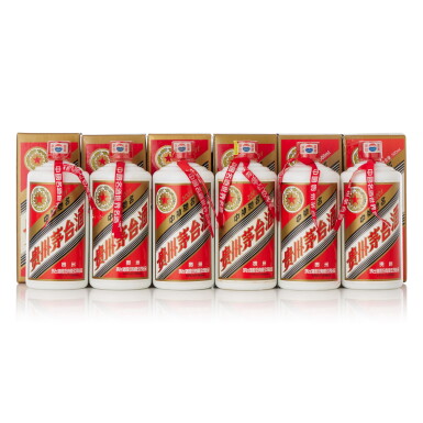 View full screen - View 1 of Lot 3720. 2001年產 "五星牌" 貴州茅台酒 Kweichow Five Star Moutai 2001 (6 BT50).