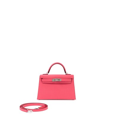 View full screen - View 1 of Lot 654. Rose Azalée Epsom Mini Kelly II Palladium Hardware, 2023.