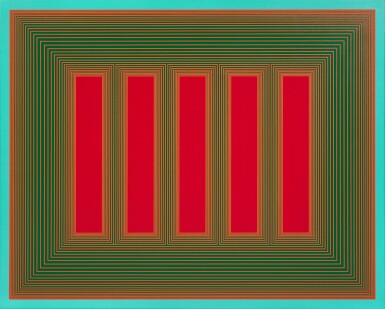 View full screen - View 1 of Lot 22. Temple of Deep Red with Turquoise.