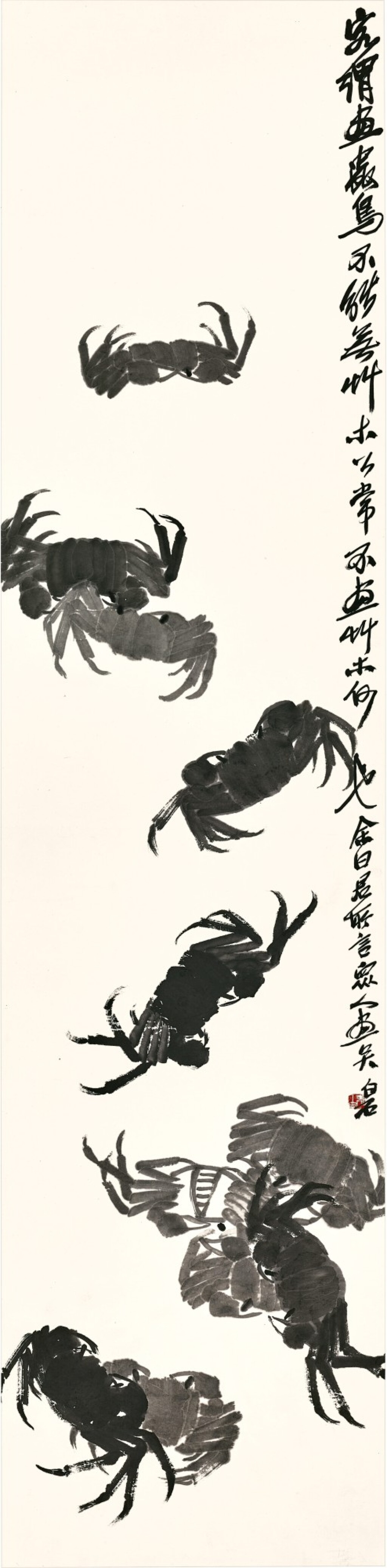 View full screen - View 1 of Lot 3155. 齊白石 Qi Baishi | 群蟹圖 Ink Crabs.