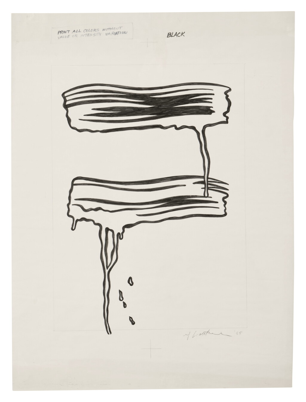 View full screen - View 1 of Lot 504. Brushstrokes (Color Separation).