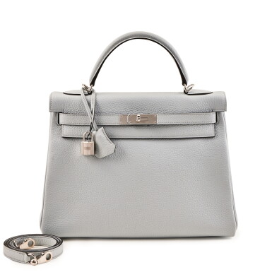 View full screen - View 1 of Lot 108. Bleu Brume Togo Kelly 32 Retourné Palladium Hardware, 2020.