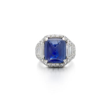 View full screen - View 1 of Lot 566. Sapphire and diamond ring, 'Trombino'.