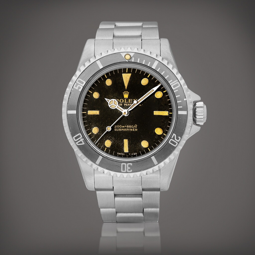 View full screen - View 1 of Lot 2289. Submariner, Reference 5513 A stainless steel wristwatch with pointed crown guards and bracelet, Circa 1963 | 勞力士 | Submariner 型號5513 | 精鋼鏈帶腕錶,備尖型錶冠護橋,約1963年製.