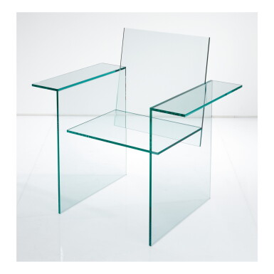View full screen - View 1 of Lot 140. SHIRO KURAMATA | GLASS CHAIR.