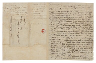 View full screen - View 1 of Lot 8. ANDREW JACKSON | A warm and open letter from Andrew Jackson to his wife, Rachel.
