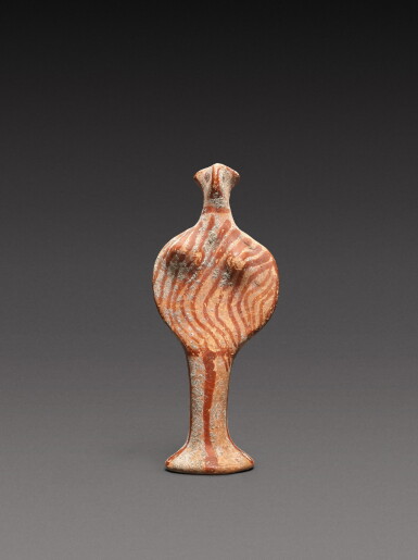 View full screen - View 1 of Lot 32. A Mycenaean Terracotta Figure of a Goddess, circa 1400-1300 B.C..